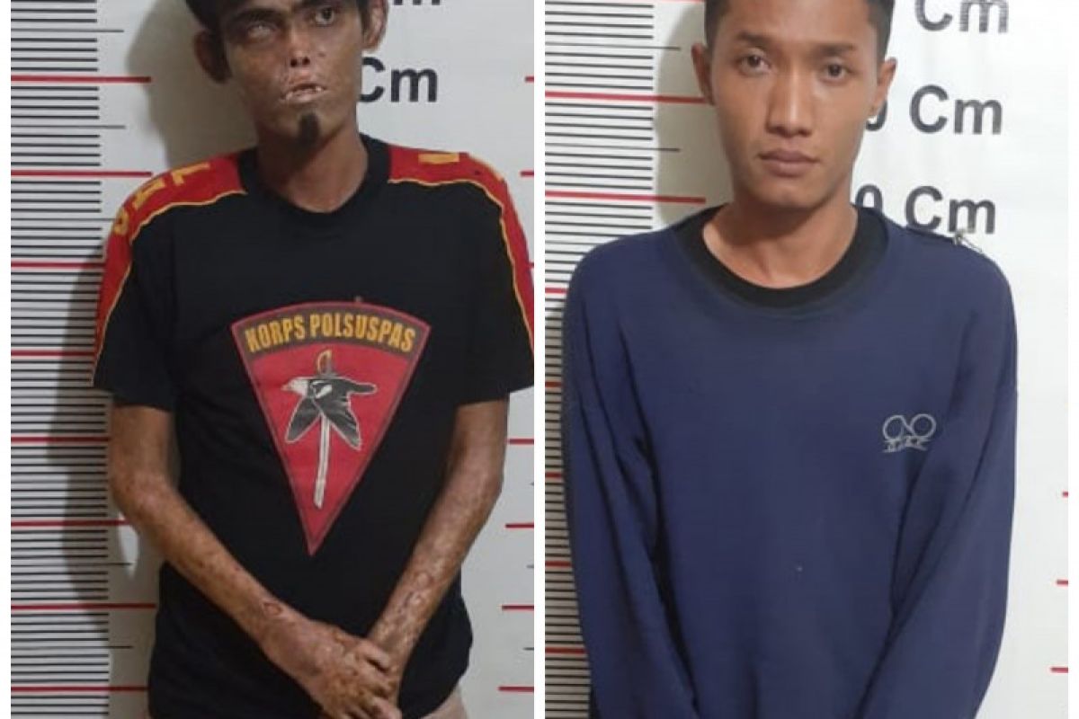 Polisi Secanggang Langkat tangkap dua tersangka pemilik ganja
