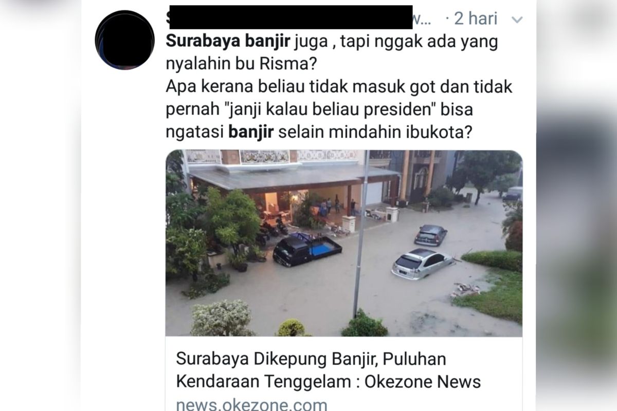 Surabaya dikabarkan juga terkepung banjir, ini penjelasannya