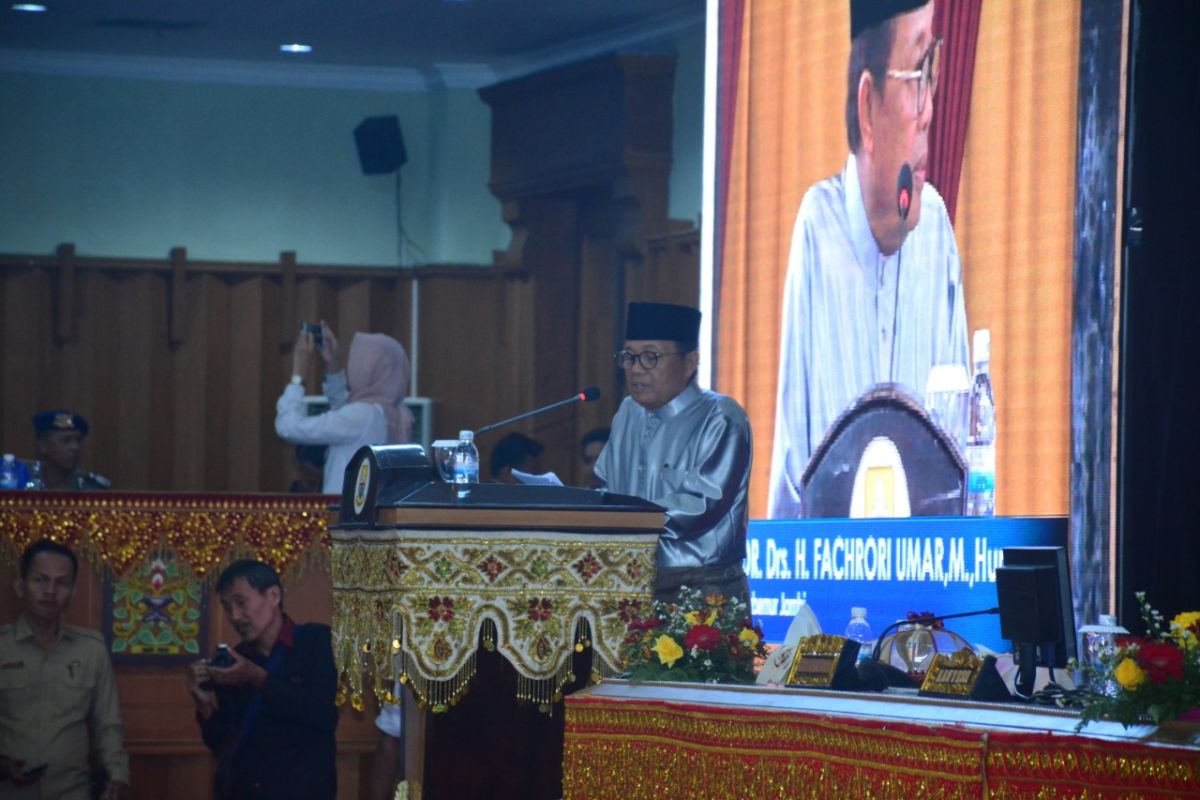 Pidato gubernur dalam sidang paripurna HUT ke-63 Provinsi Jambi