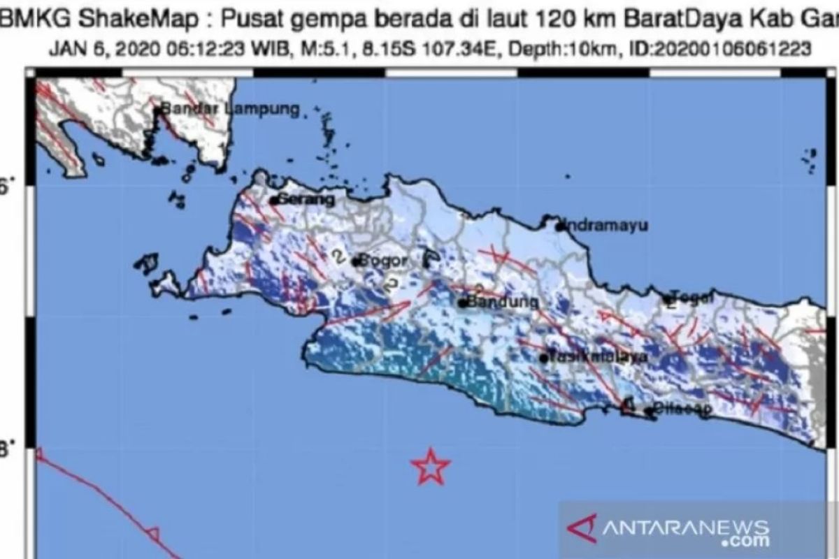 Garut diguncang gempa magnitudo 5,1, getarannyta terasa hingga Bandung