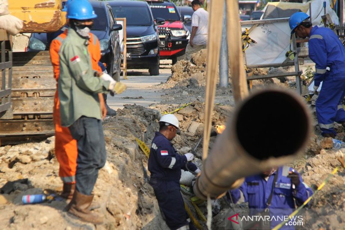 Warga Dumai resah pipa Jargas PGN bocor, diduga dangkal