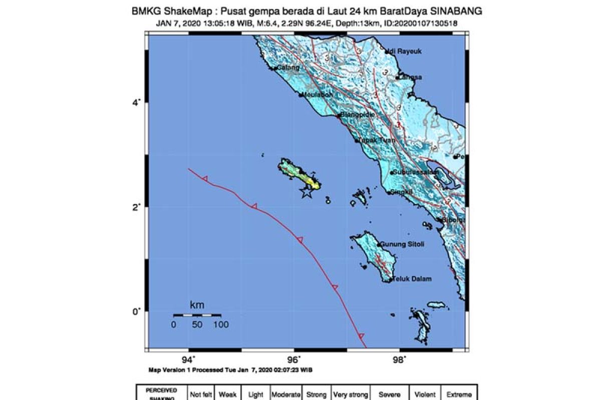 Gempa magnitudo 6,4 guncang Aceh