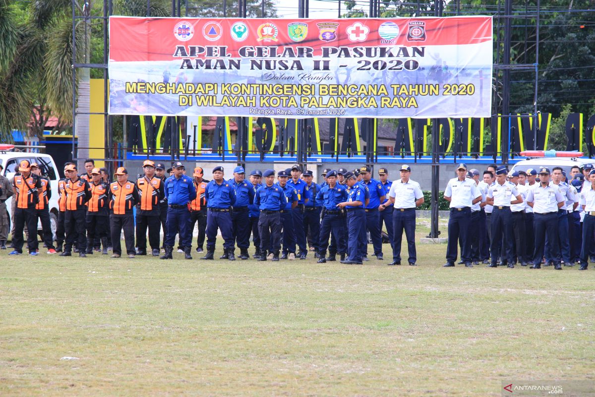 Palangka Raya gelar apel untuk menyiapkan pasukan hadapi kontigensi bencana