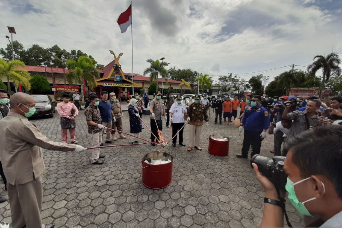 Polres Tanjungpinang musnahkan 25 kilogram sabu-sabu