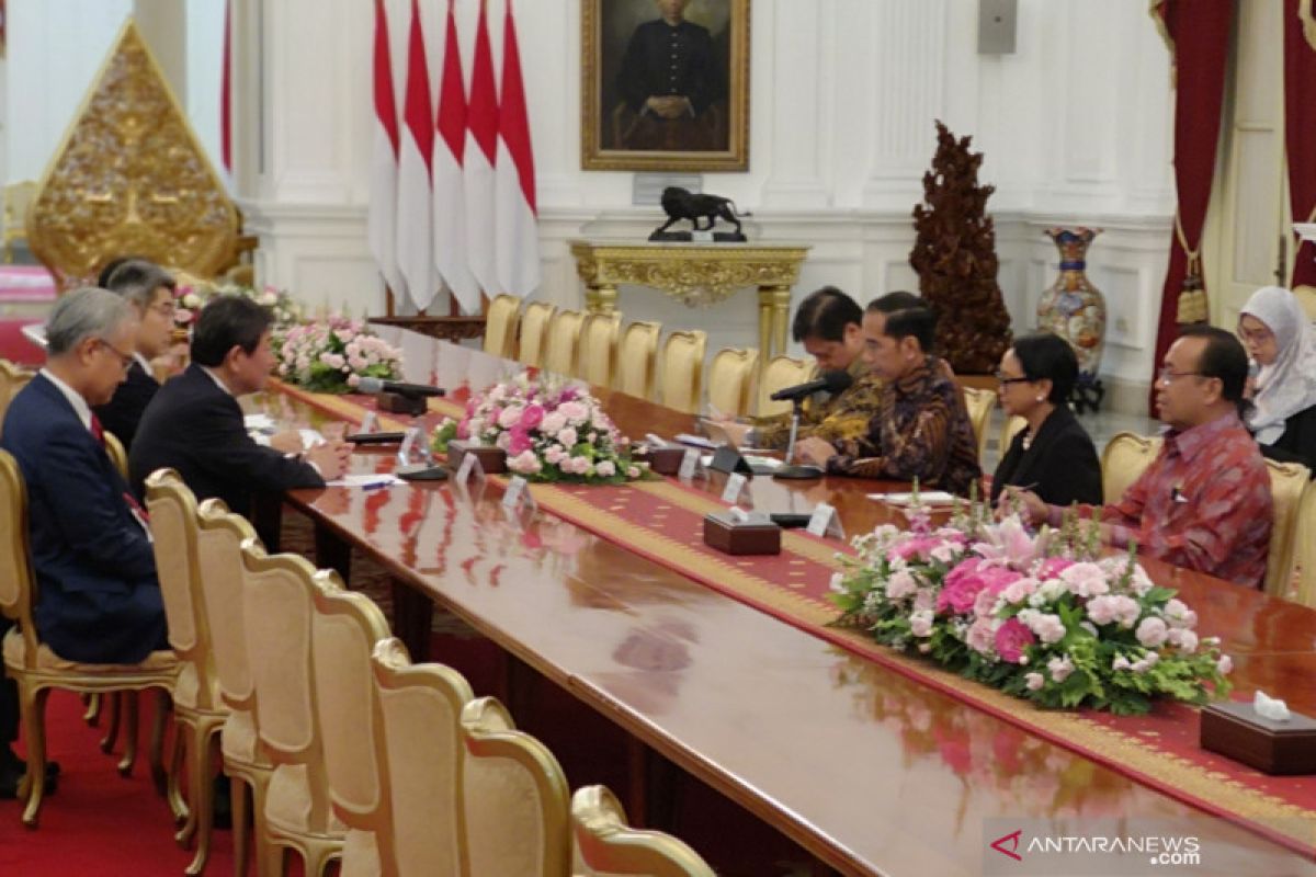 Presiden Jokowi terima Menlu Jepang