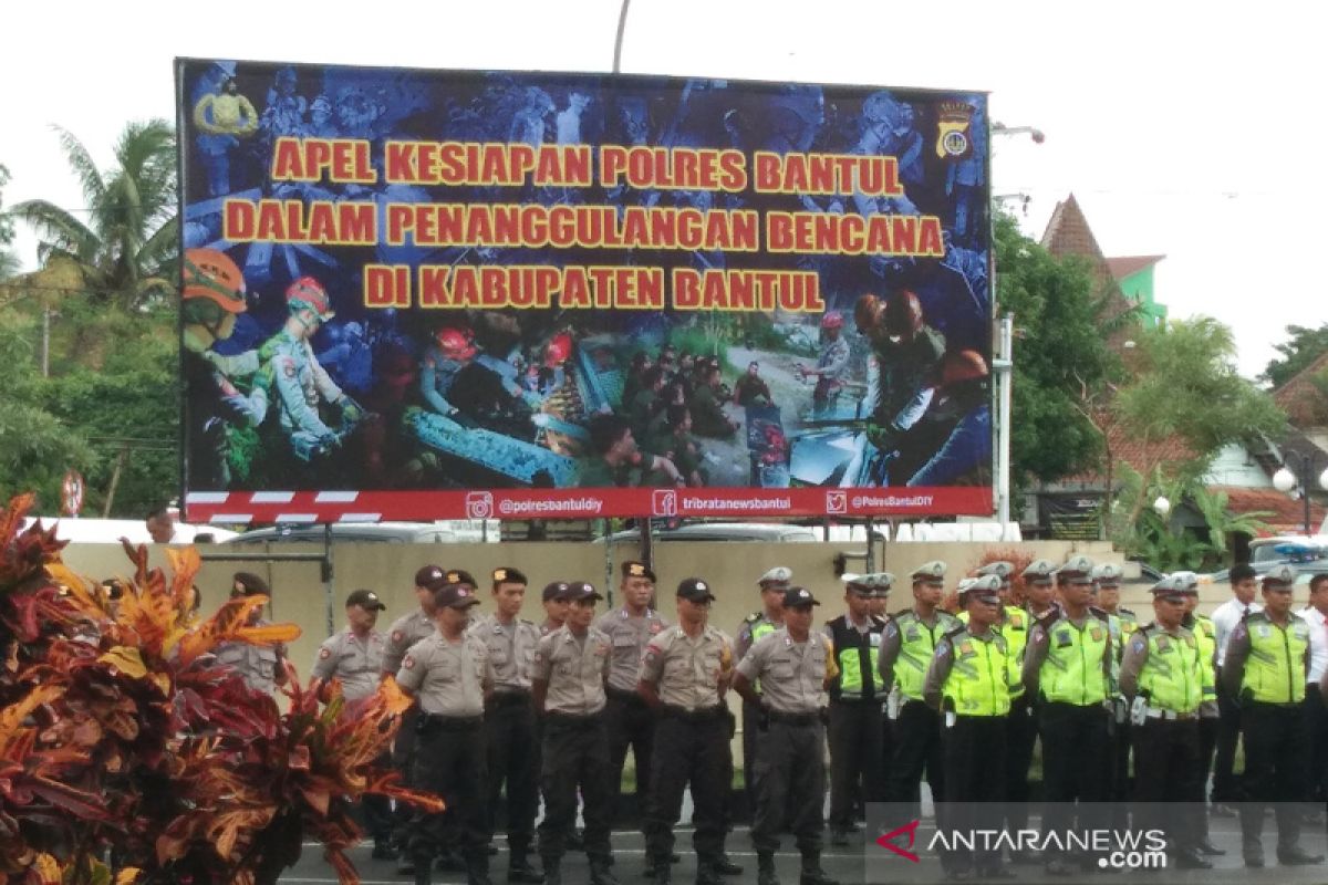 Polres Bantul lakukan apel kesiapsiagaan penanggulangan bencana