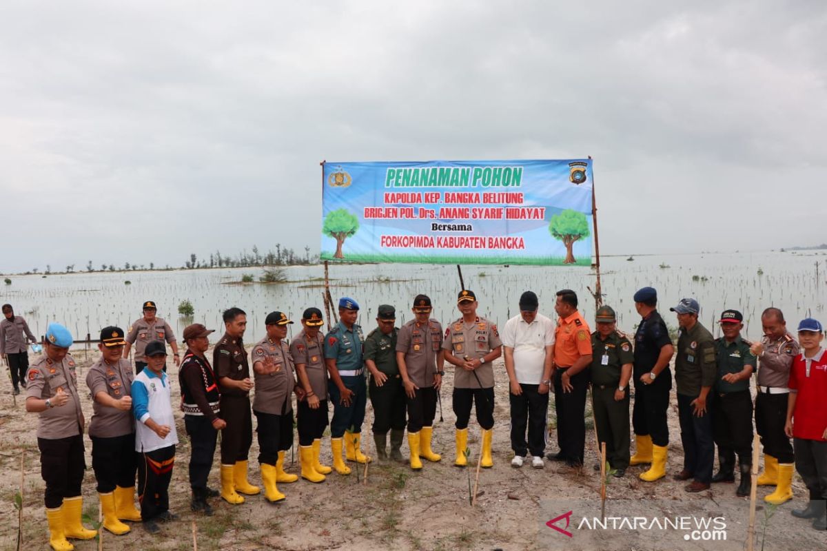 Kapolda Babel apresiasi inisiatif Kapolres Bangka tanam ribuan pohon