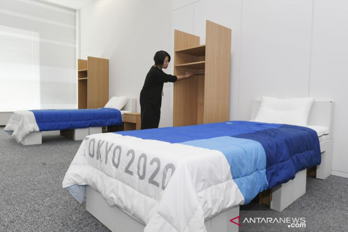 Tempat tidur atlet Olimpiade 2020 Tokyo dibuat dari kardus daur ulang