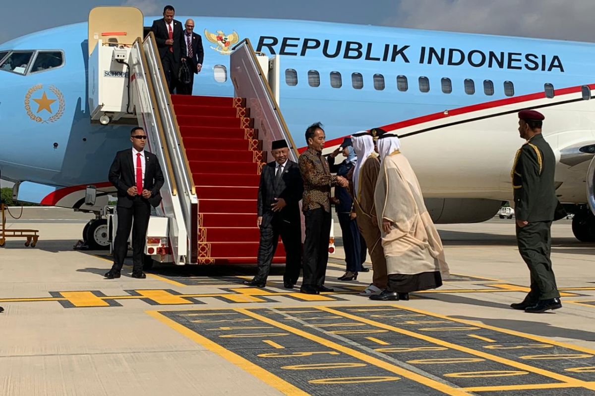 Presiden Jokowi disambut Menteri Energi Uni Emirat Arab