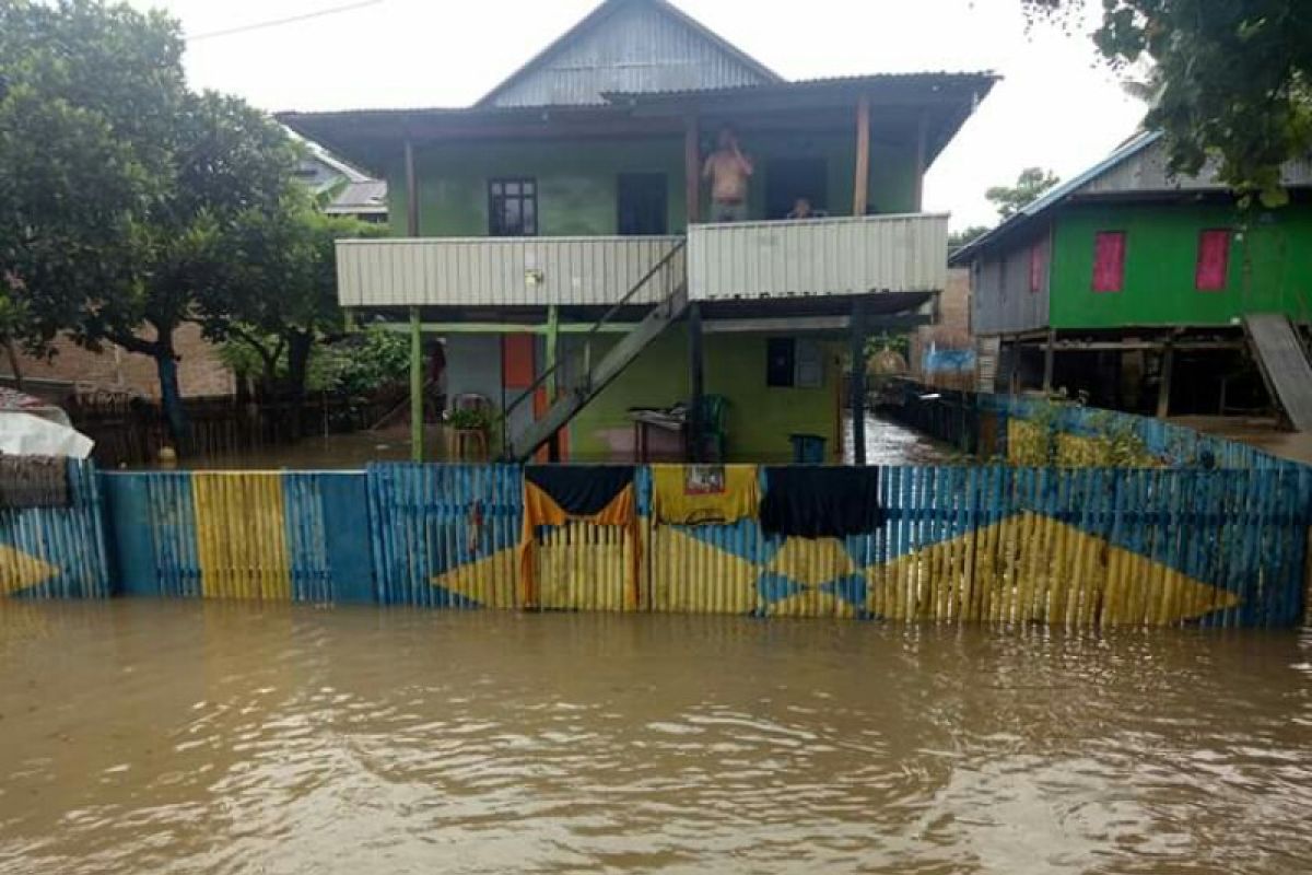 Warga Polewali Mandar ikat rumahnya di pohon agar tidak terseret banjir