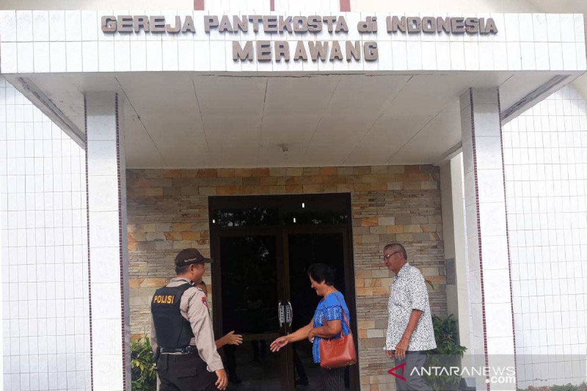 Polres Bangka rutin jaga ibadah mingguan umat Nasrani di gereja