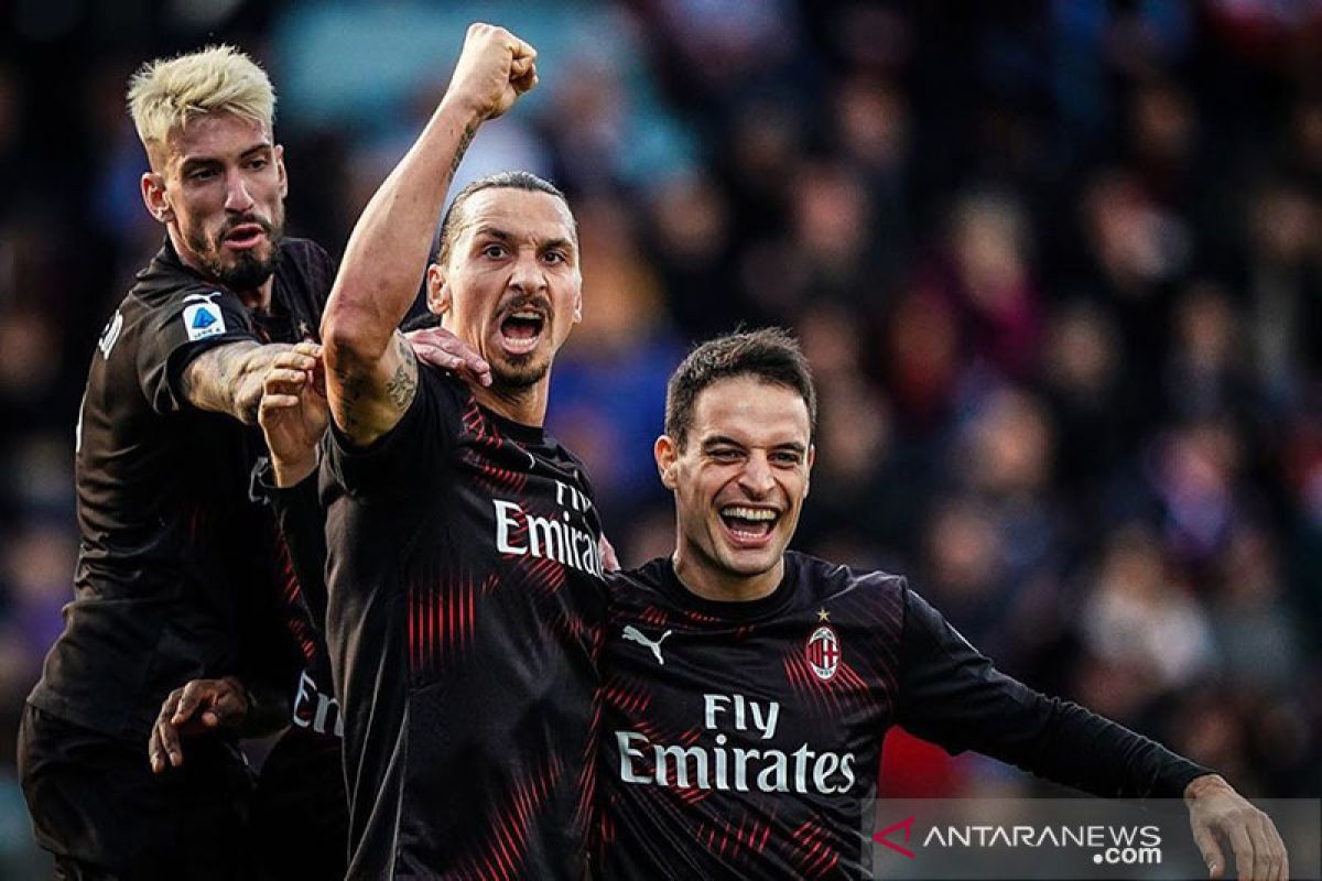 Gol Ibrahimovic bawa Milan akhiri puasa kemenangan