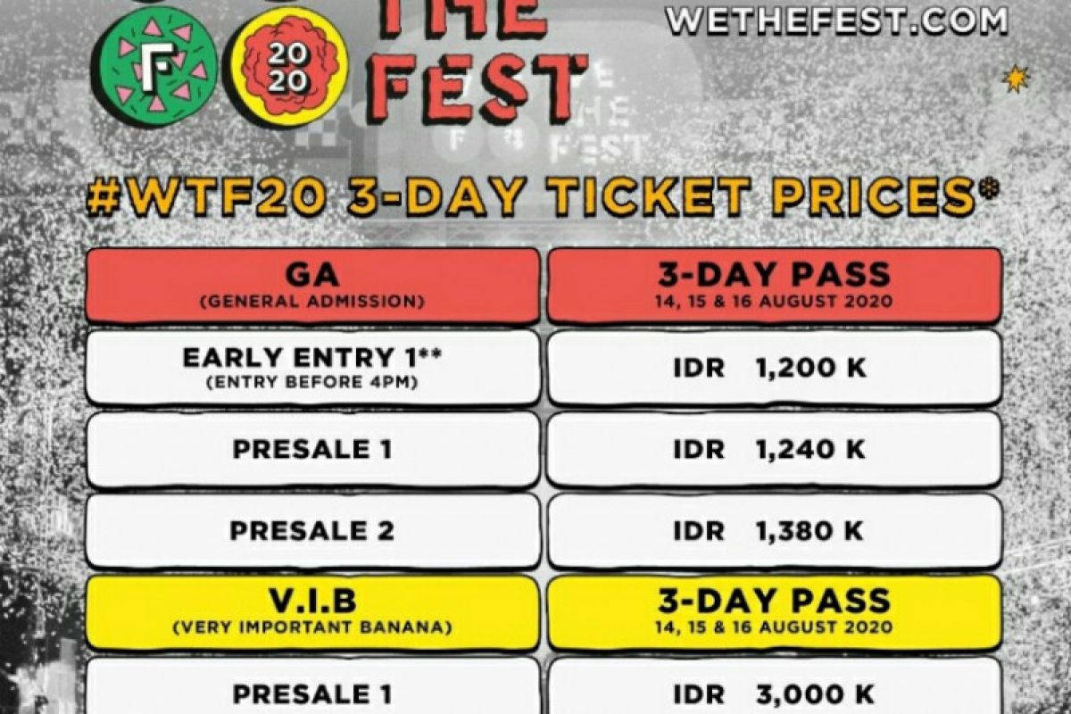 We The Fest 2020 mulai jual tiket terusan