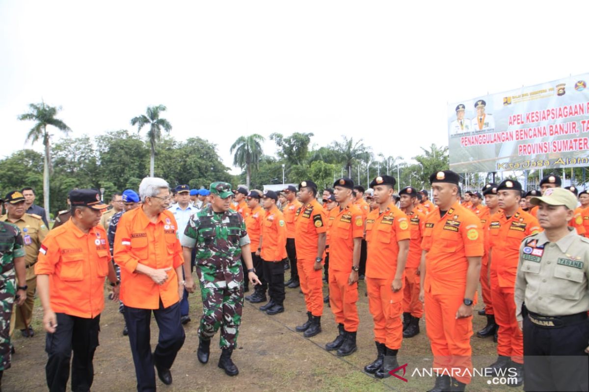 Wagub mengecek personil dan peralatan untuk memastikan kesiapan Sumsel menghadapi bencana