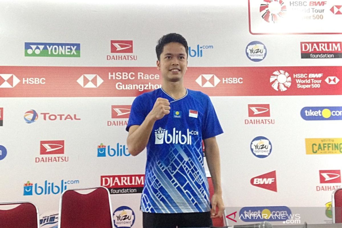 Ginting bersiap hadapi Tommy di babak dua