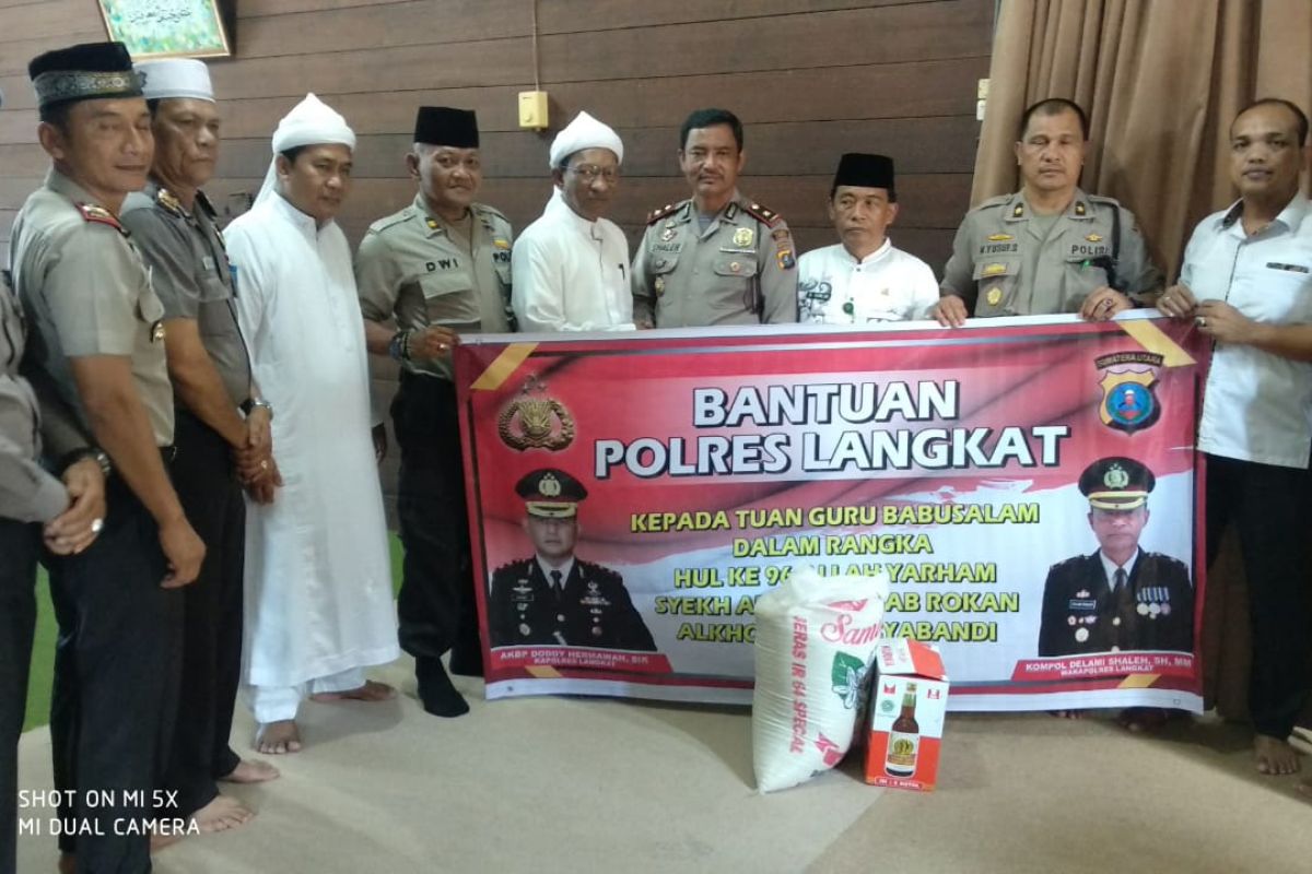 Polres Langkat Bantu HUL Tuan Guru Babussalam Besilam