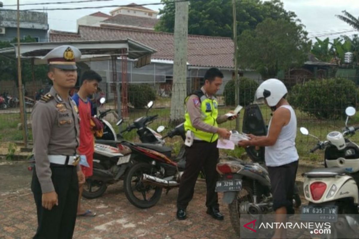 Polres Bangka Selatan gelar razia kendaraan tekan angka kecelakaan lalu lintas