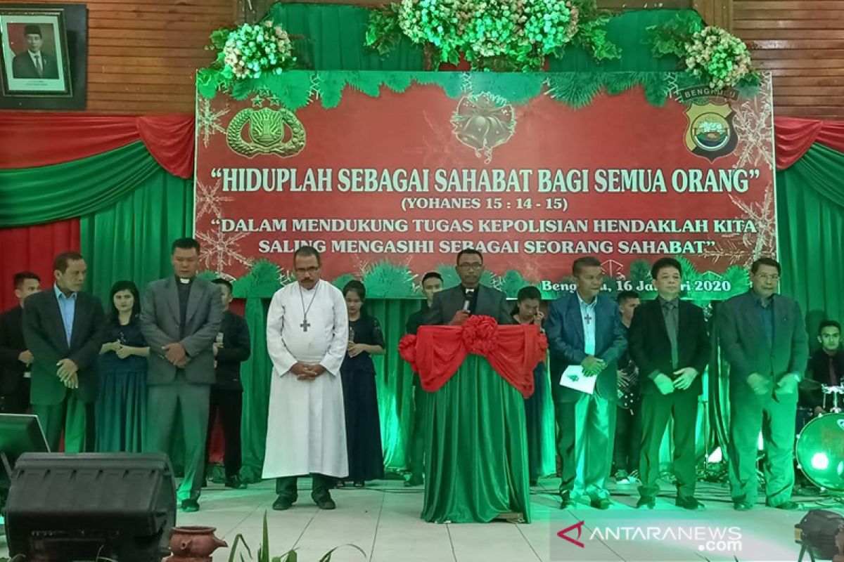 Polda Bengkulu gelar Natal oikumene