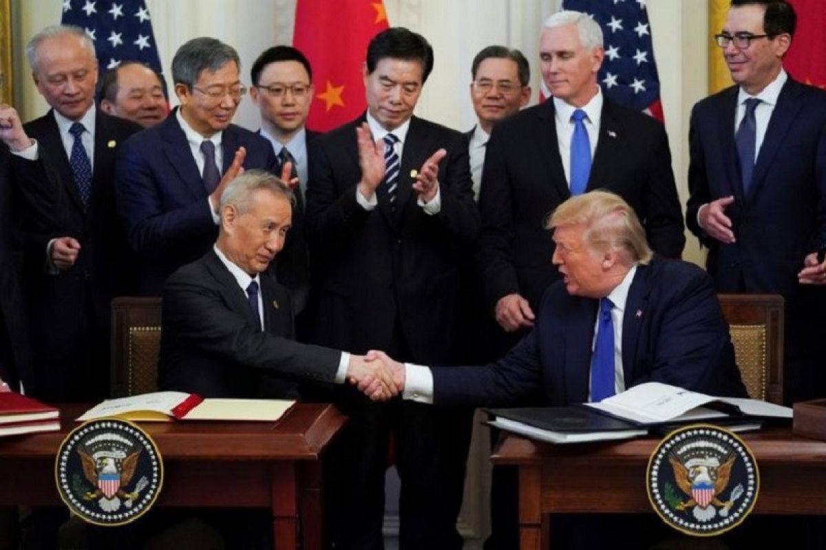 Amerika Serikat dan China tanda tangani perjanjian perdagangan fase 1