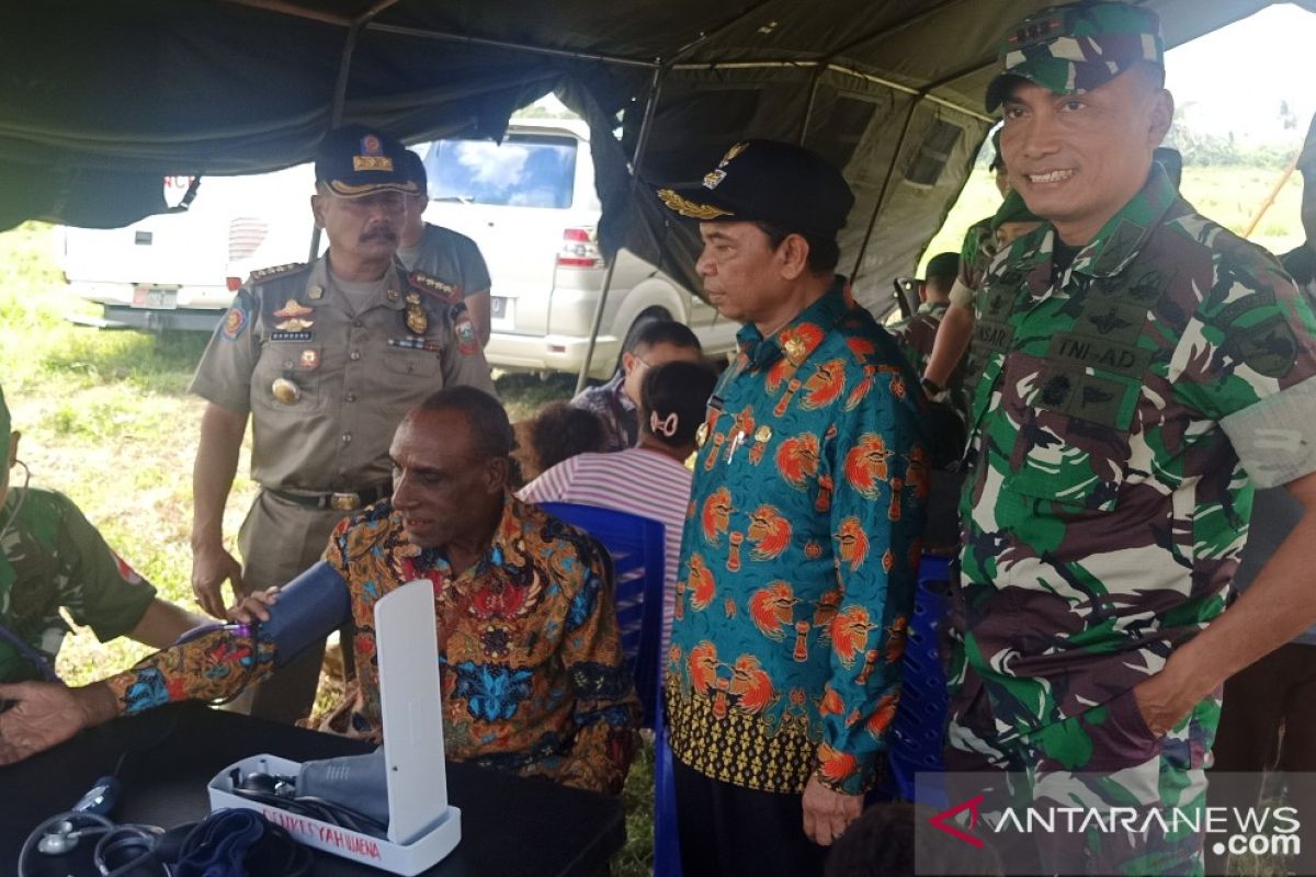 Korem 172/PWY gelar pengobatan massal di Kampung Yammua Arso