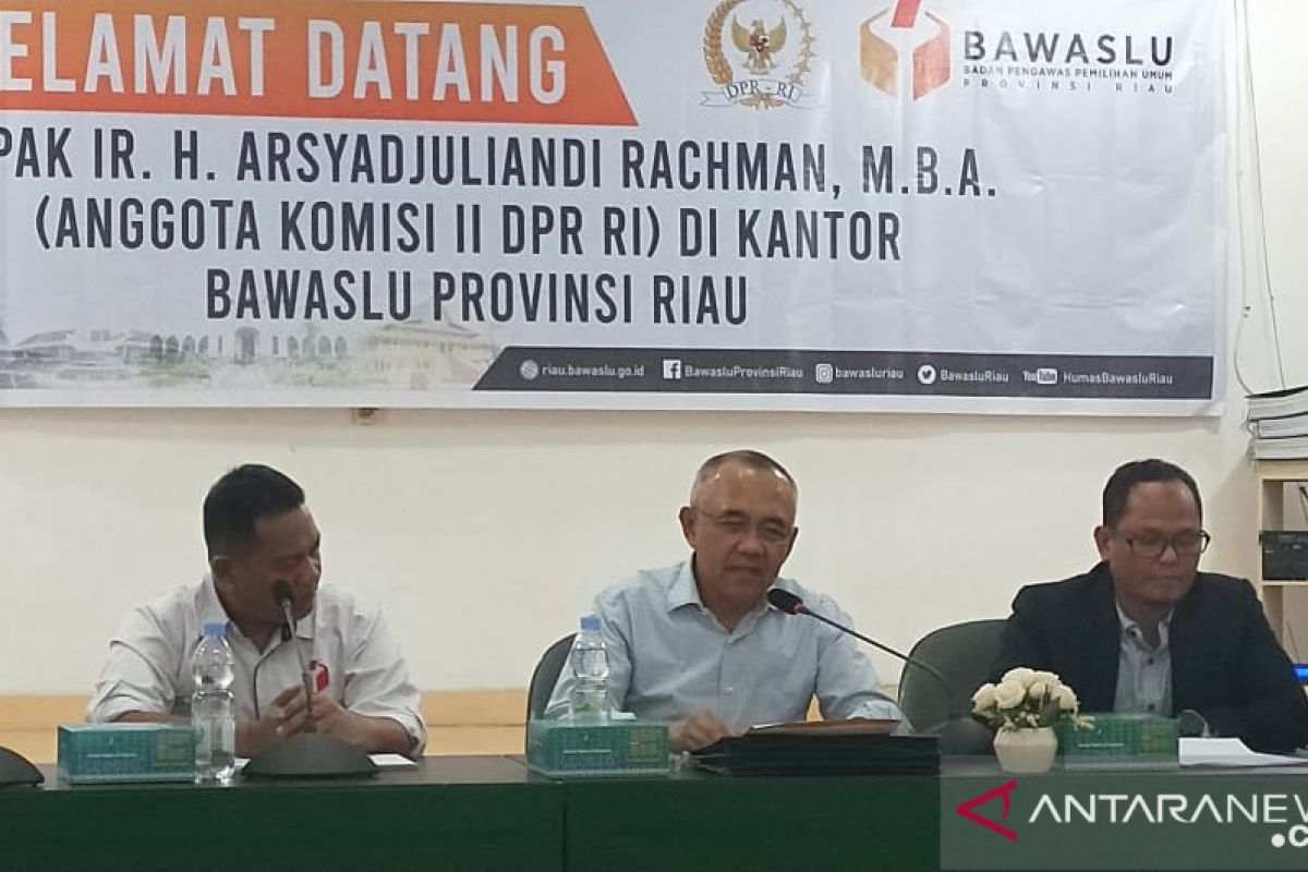 Anggota Komisi II DPR RI pantau kesiapan Bawaslu Riau sambut Pilkada 2020