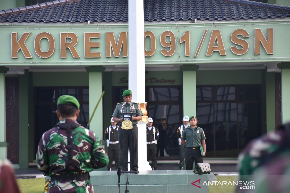 Kasrem Ruslan Effendi Irup Upacara Bendera 17-An