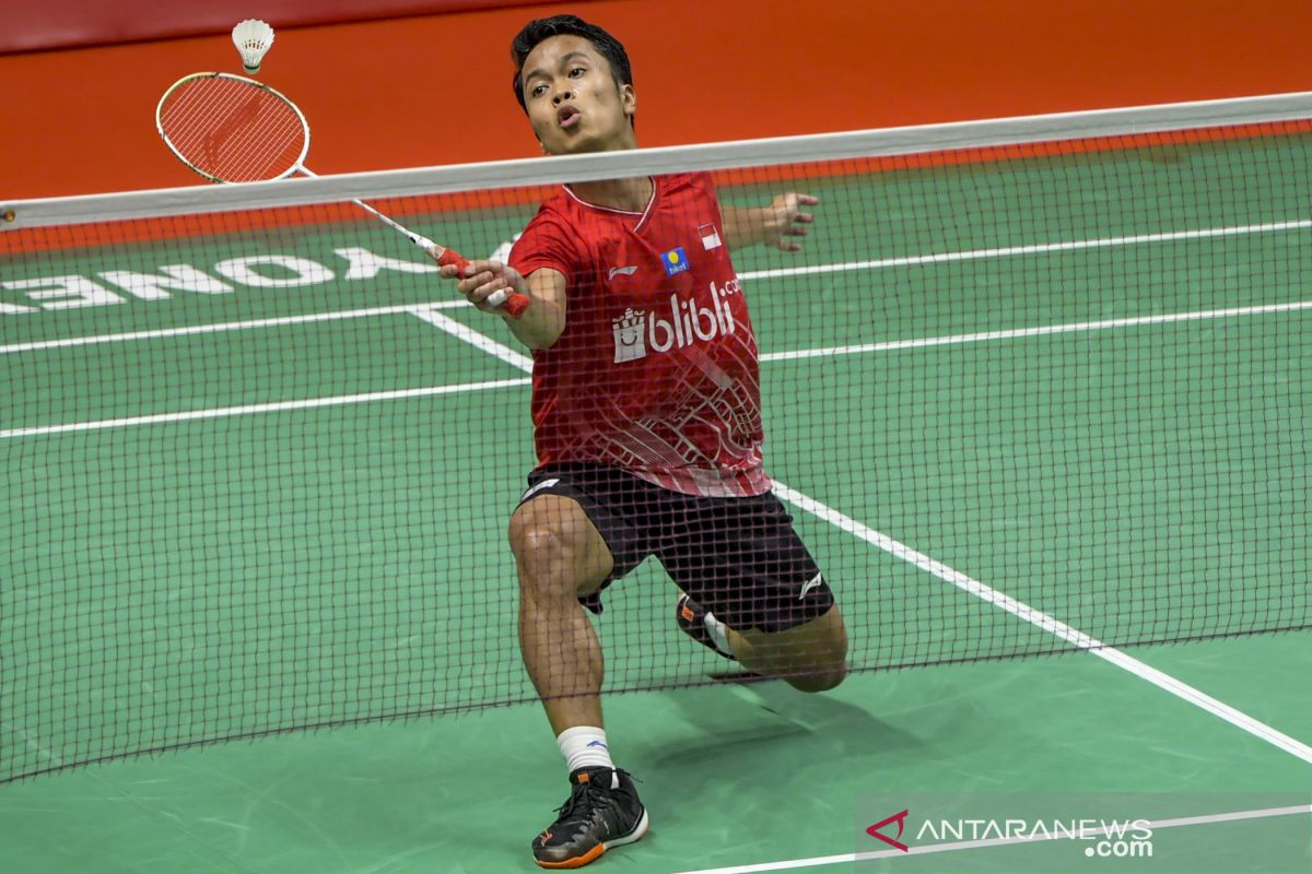 Anthony Ginting rebut gelar usai taklukan Antonsen