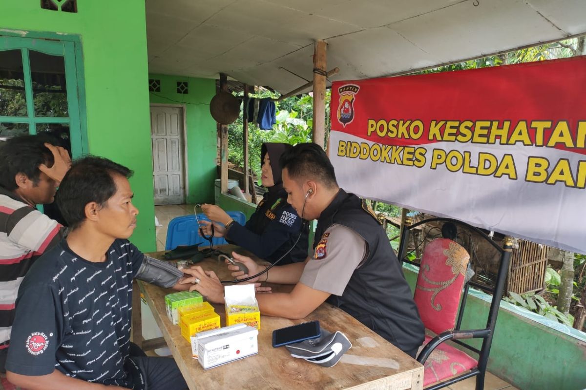 Biddokes Polda Banten bhakti kesehatan korban banjir Lebak