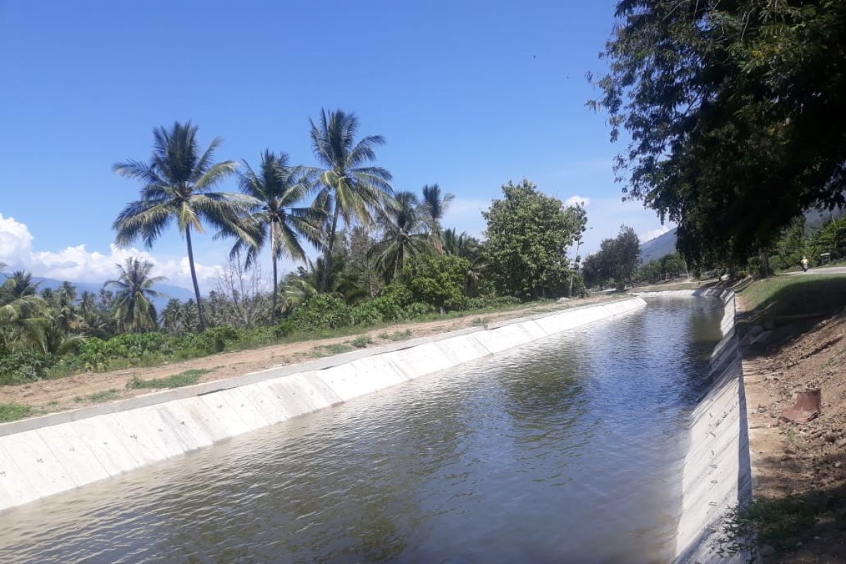 Saluran irigasi di Sigi segera aliri lahan pertanian