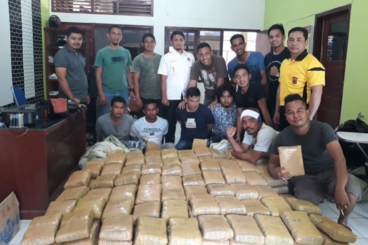 Polisi amankan empat tersangka dan 367 kilogram ganja di Gayo Lues