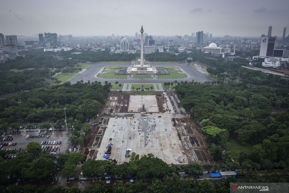 Pengelola Monas sebut pohon tidak ditebang tapi hanya direlokasi