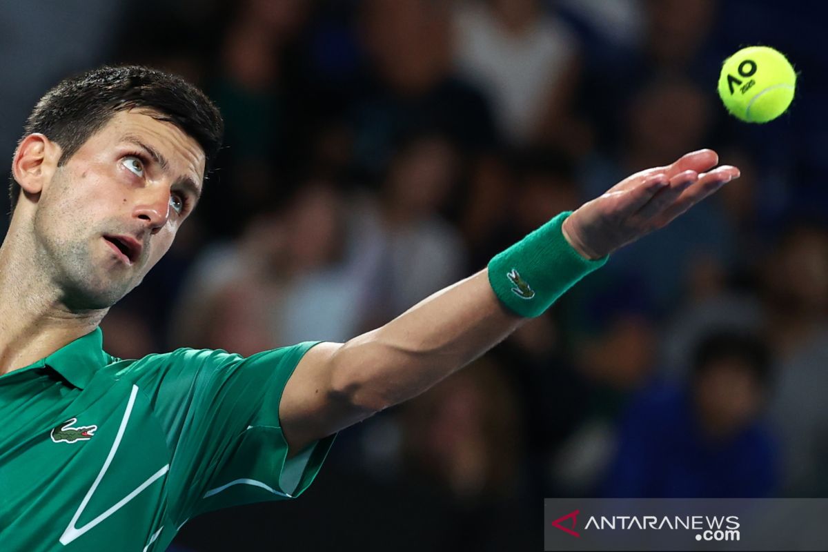 Australia Open: Djokovic lewati putaran pertama, hujan tunda pertandingan