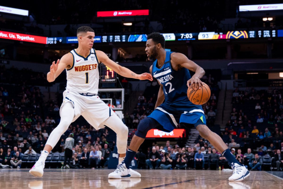 Nuggets lumpuhkan Timberwolves 107-100