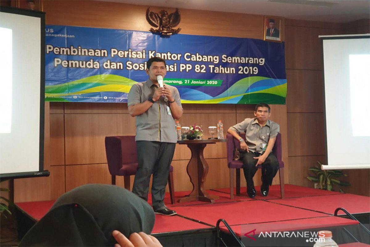 BPJAMSOSTEK Semarang Pemuda sosialisasikan peningkatan manfaat ke Agen Perisai