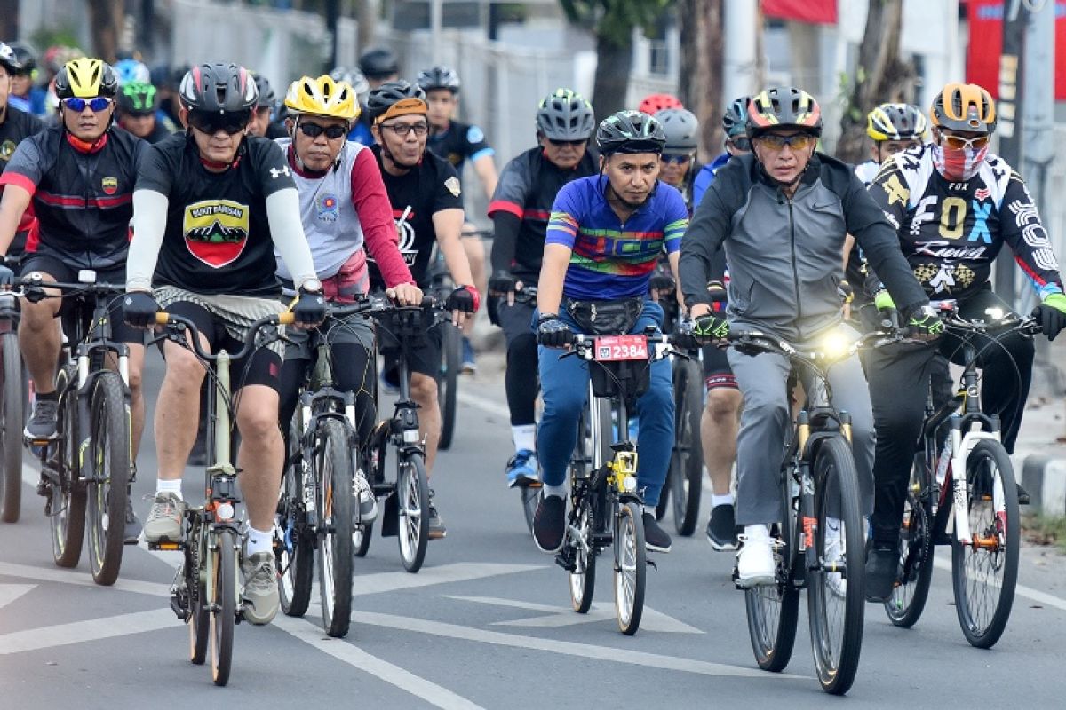 Bersepeda keliling Medan, Gubernur dan Pangdam I/BB ajak masyarakat berolahraga dan hidup sehat