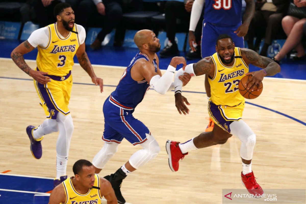 LeBron James tampil prima saat Lakers bungkam Knicks di New York