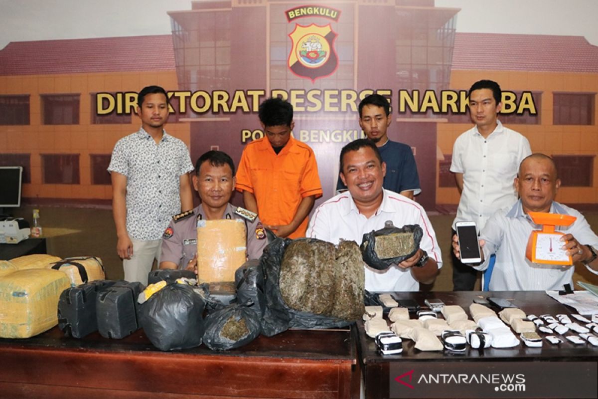 Polisi tangkap bandar ganja 40 kilogram jaringan lapas di Bengkulu