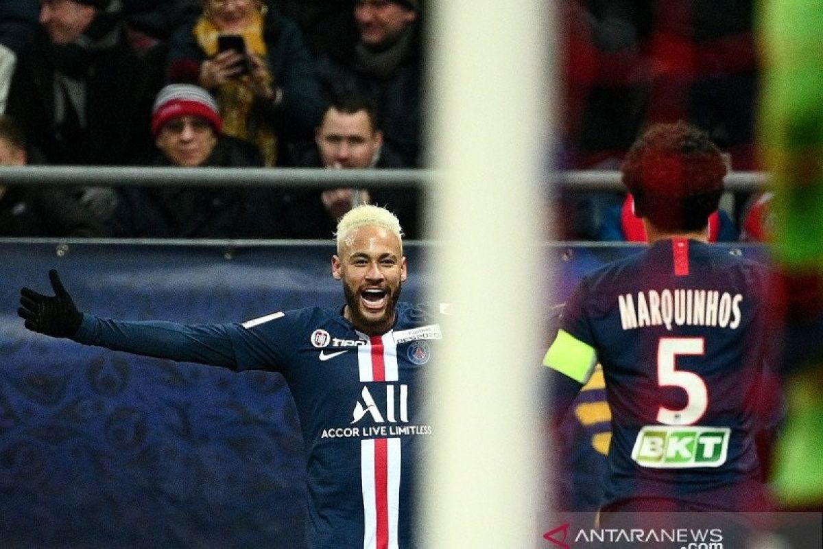 Neymar punya andil besar bawa PSG menang 3-0 atas Reims di semifinal Liga Prancis