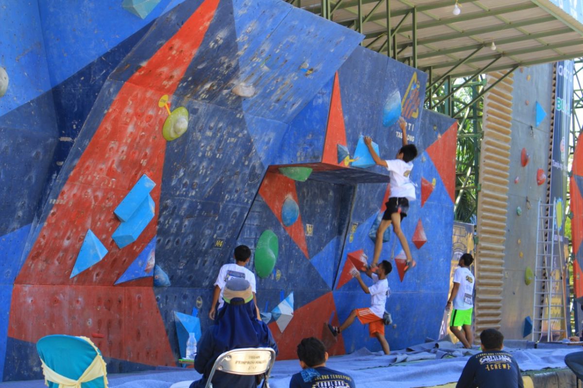 Hundred of athletes compete in Kalimantan rock climbing in Tabalong