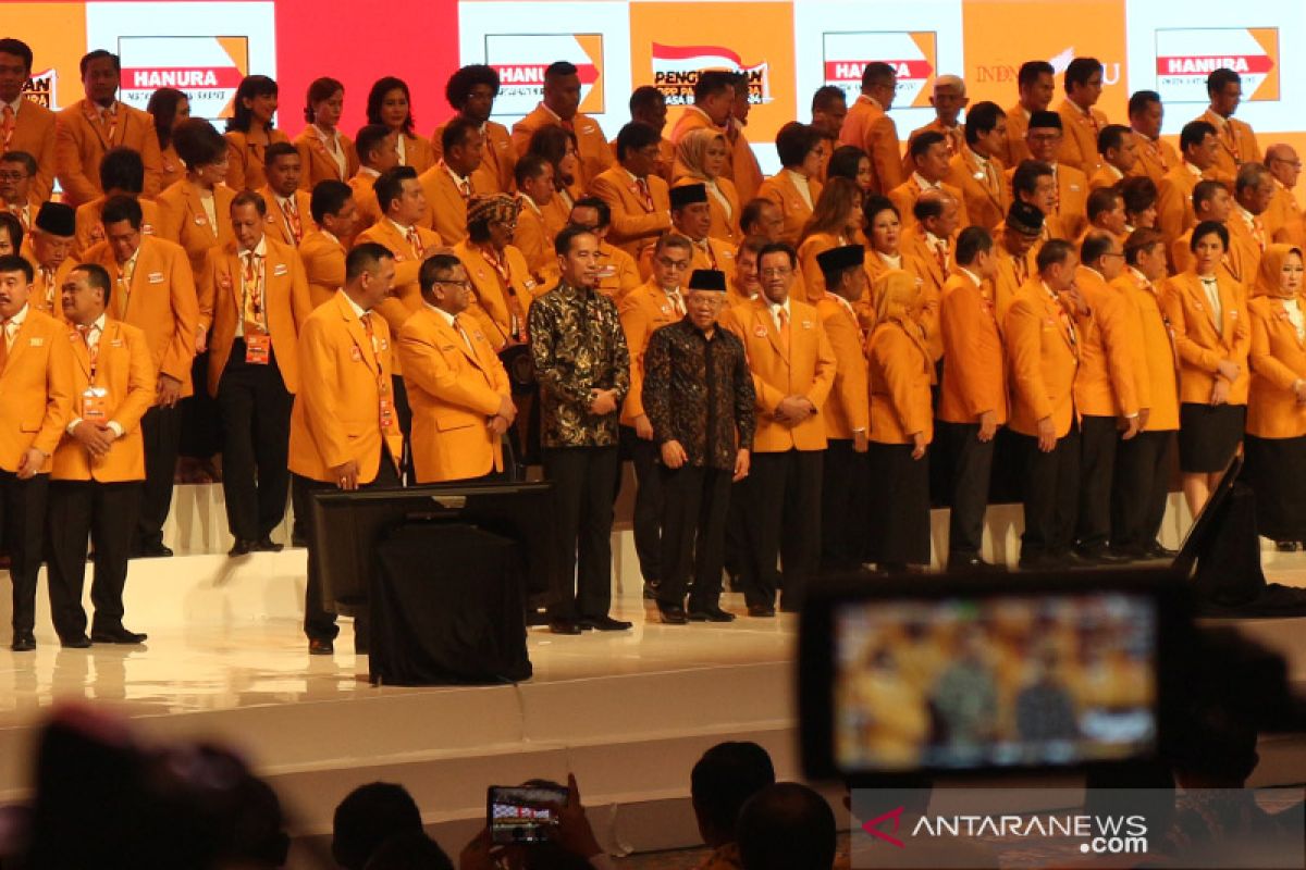 Presiden dan Wapres hadiri pengukuhan pengurus DPP Partai Hanura