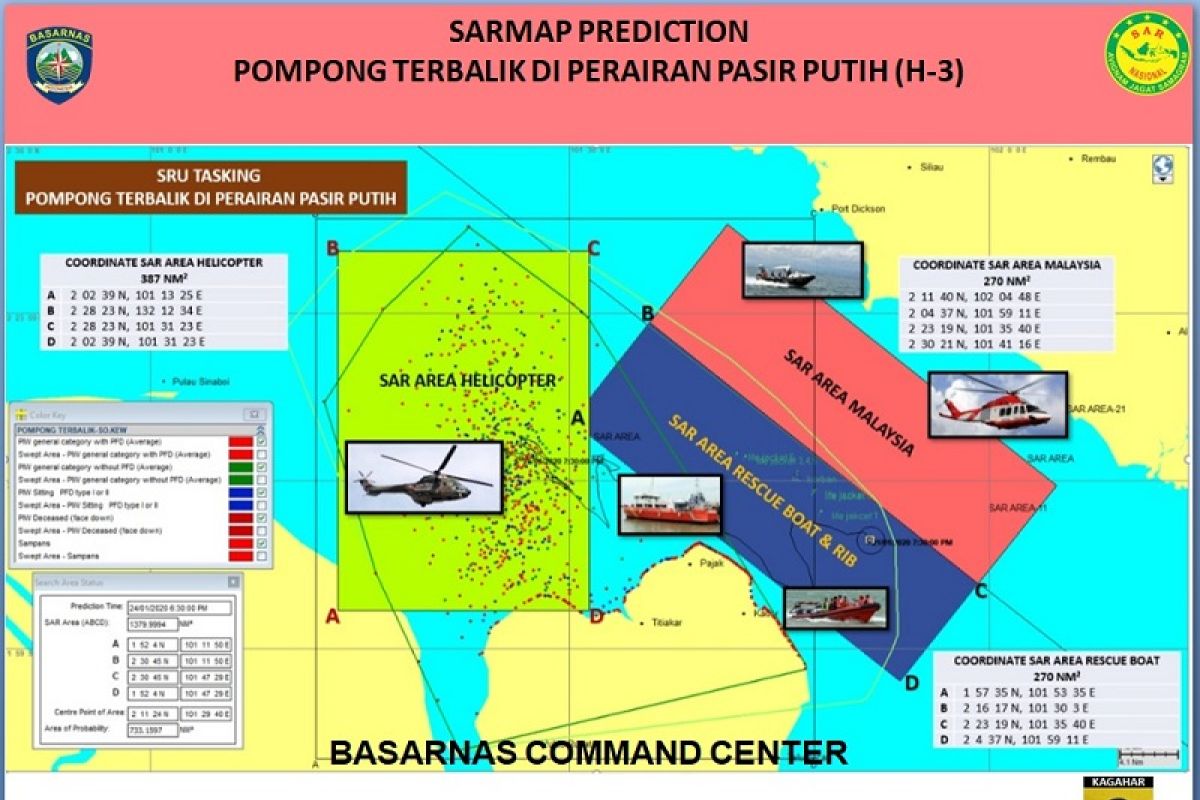 Malaysian SAR helps search sunken boat's missing passengers in Riau