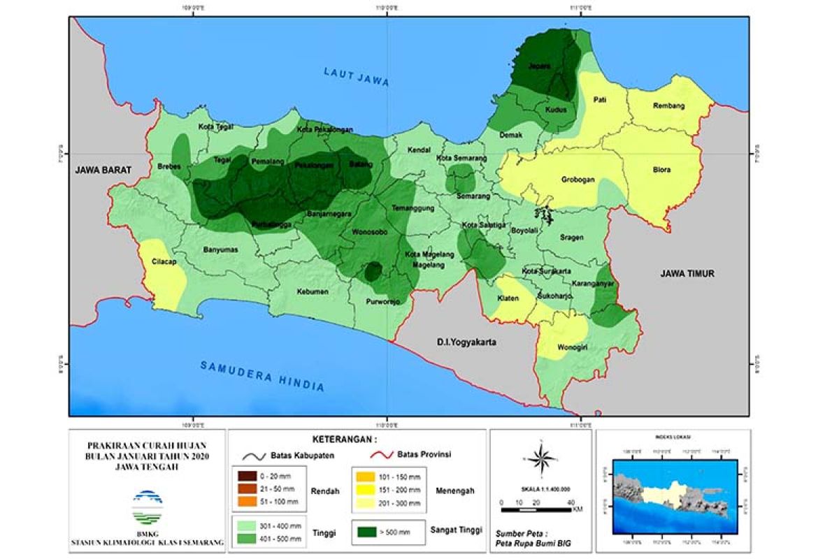 Warga Jateng diimbau waspadai peningkatan curah hujan