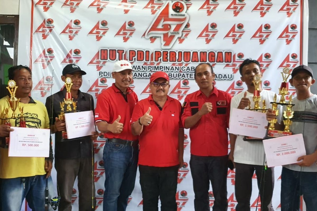 Bupati Rupinus buka lomba mancing HUT PDI Perjuangan