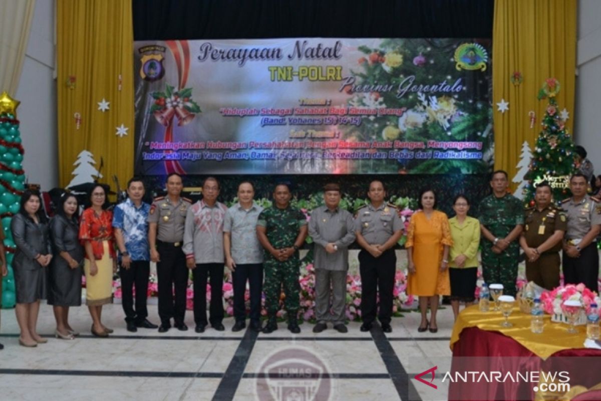 TNI-Polri merayakan Natal bersama di Gorontalo