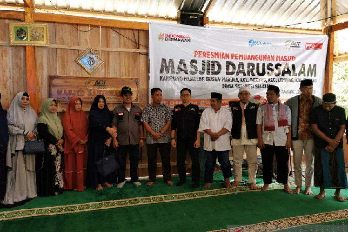 ACT-Kitabisa.com bantu bangun masjid  di Kampung Mualaf Makula Pinrang