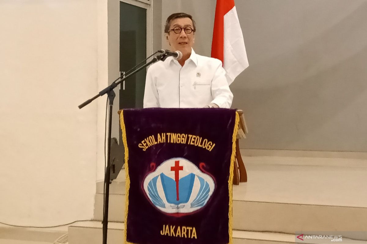 Menkumham ajak warga Gereja aktif bangun perlindungan HAM