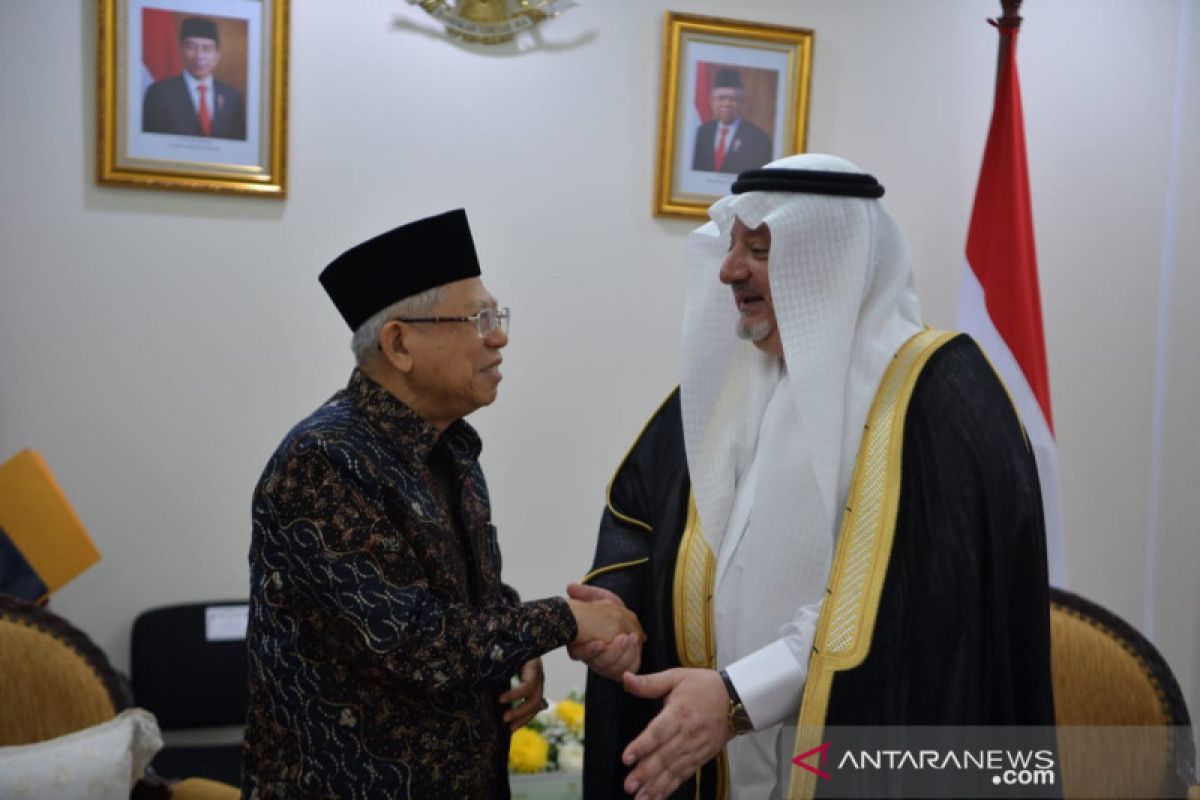 Temui Ma'ruf Amin, Dubes Arab Saudi akui tertarik investasi di pembangunan ibu kota baru