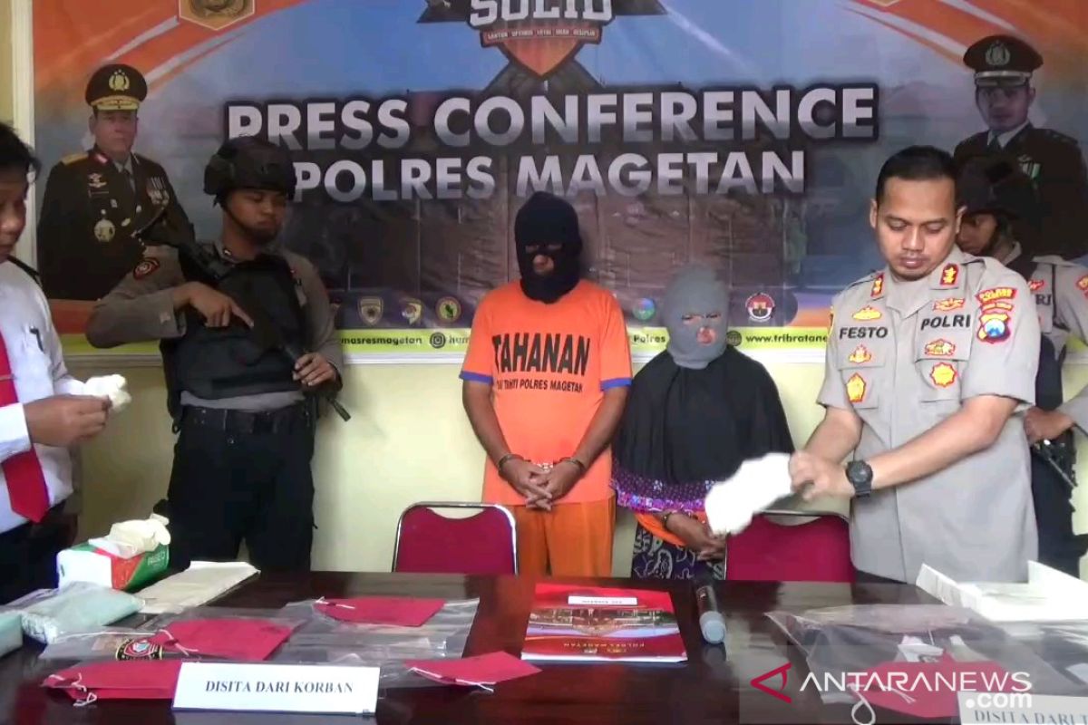 Pasangan suami istri edarkan uang palsu diringkus polisi Magetan