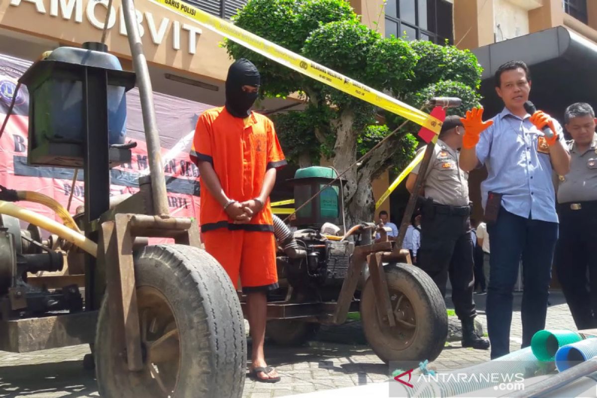 Polda DIY tangkap seorang penambang pasir ilegal di Sungai Progo