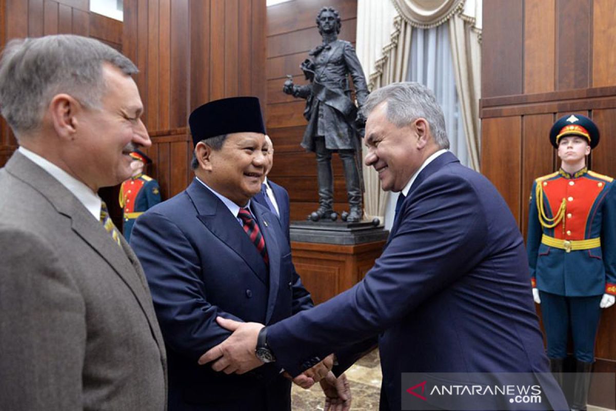 Tingkatkan kerja sama, Menhan Prabowo temui Menhan Rusia